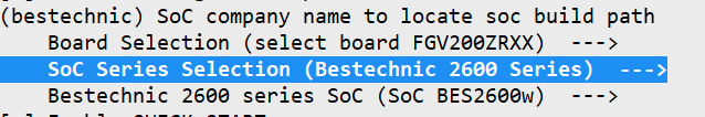 board make menuconfig