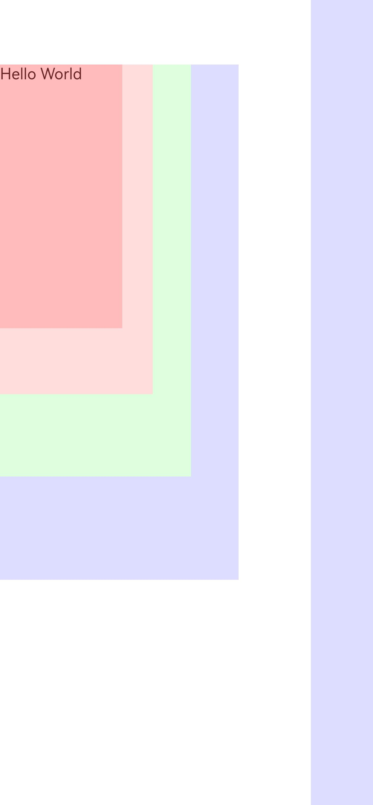 Application UI with overdraw debugging enabled