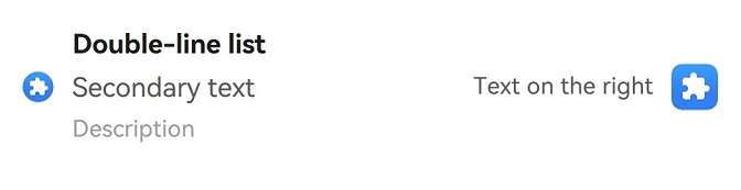 ComposeListItem with left and right elements+text