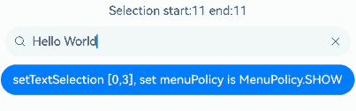 searchSetTextSelection