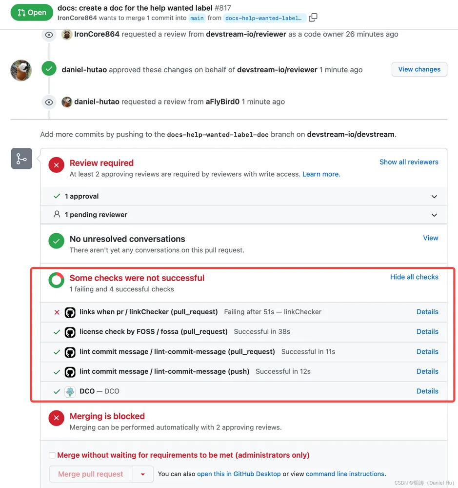 DevStream CI Checks