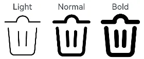 symbolSpan_multi_fontWeight_trash